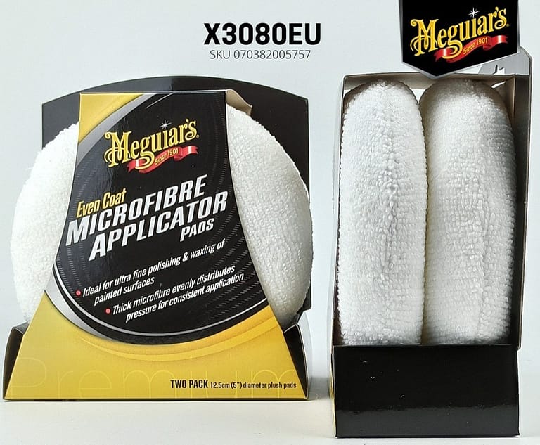 Meguiars Even Coat Microfiber Applicator Pads, Pad Aplikator Poles - Carwash Studio Garage