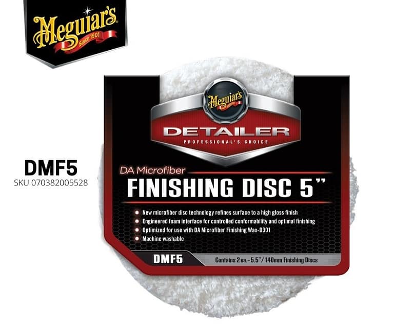Meguiars DMF5 DA Microfiber Finishing Disc 5″ inch, MF Pad Dual Action - Carwash Studio Garage