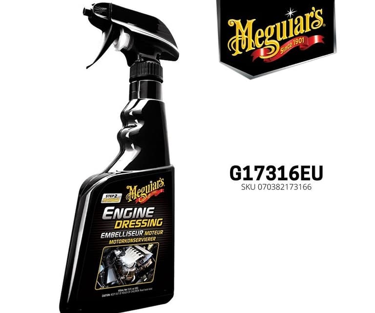 Meguiars – Meguiar’s Engine Dressing 450ml ORI, Pengkilap Ruang Mesin - Carwash Studio Garage