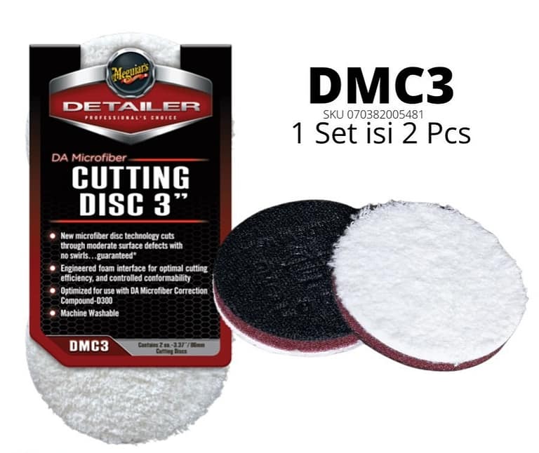 Meguiars Meguiar’s Microfiber DA Cutting Disc Pad 3” inch 3inch DMC3 - Carwash Studio Garage