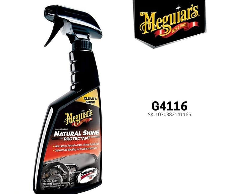Meguiars Natural Shine Protectant 473ml, Pengilap Dasboard Trim Mobil - Carwash Studio Garage
