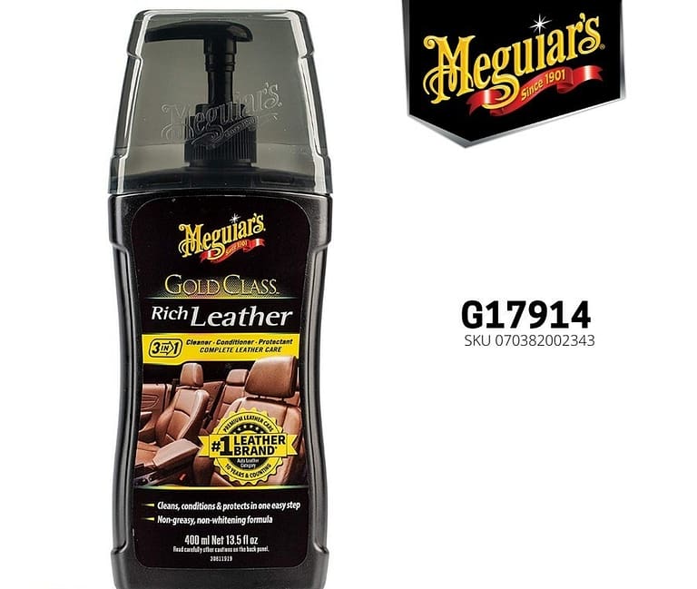 Meguiars Gold Class Rich Leather GEL 400ml Conditioner Jok Kulit Mobil - Carwash Studio Garage