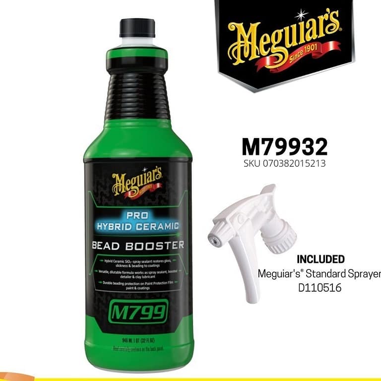 Meguiars M799 Pro Hybrid Ceramic Bead Booster 32oz/946ml + Sprayer - Carwash Studio Garage