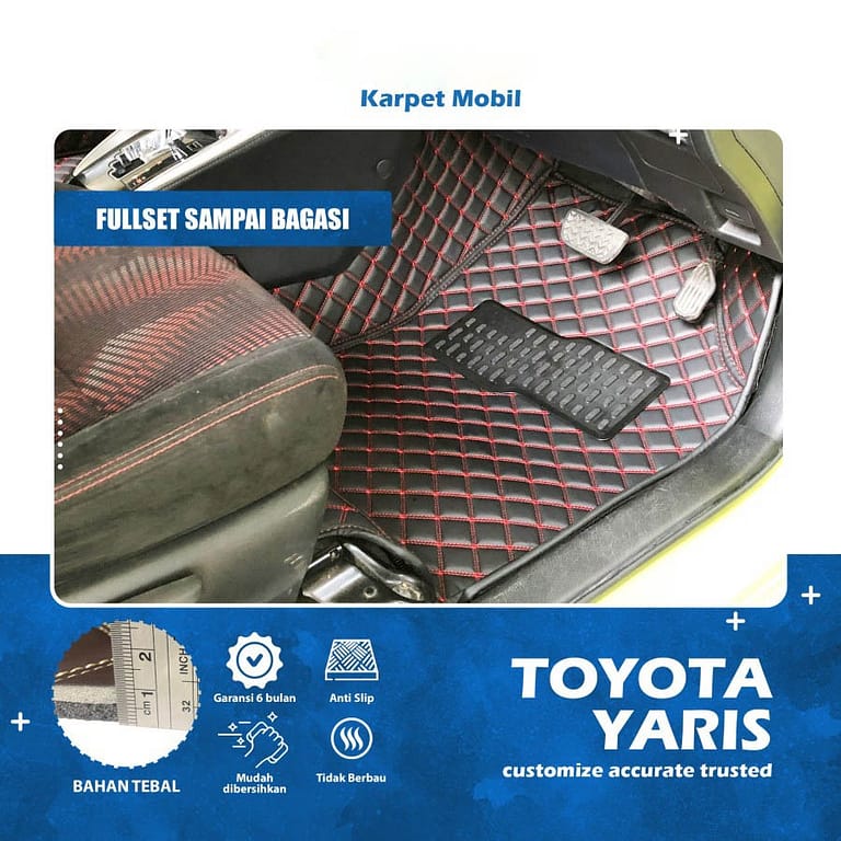 Karpet Mobil Toyota Yaris 2017-2019 Full Bagasi - Carwash Studio Garage