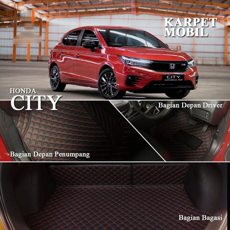 Karpet Mobil Honda City Tahun Produksi 2008-2013 Full Bagasi - Carwash Studio Garage