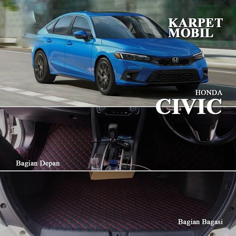 Karpet Mobil Kulit For Honda Civic Th 2016-2020–Karpet Kostum - Carwash Studio Garage