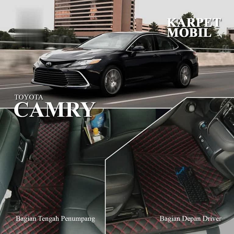 Karpet Mobil Toyota Camry Tahun 2002-2006 &2011-2016 Full Bagasi - Carwash Studio Garage